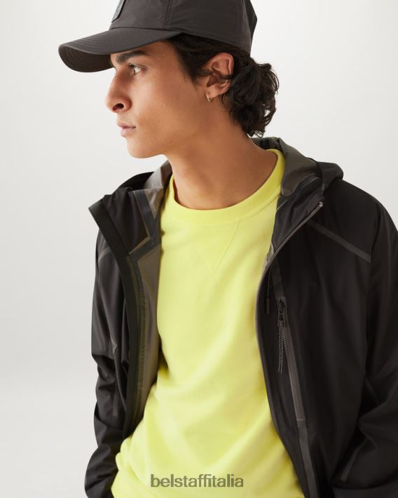 vestiario Belstaff felpa felpa di cotone giallo limone uomini H2DD6J240