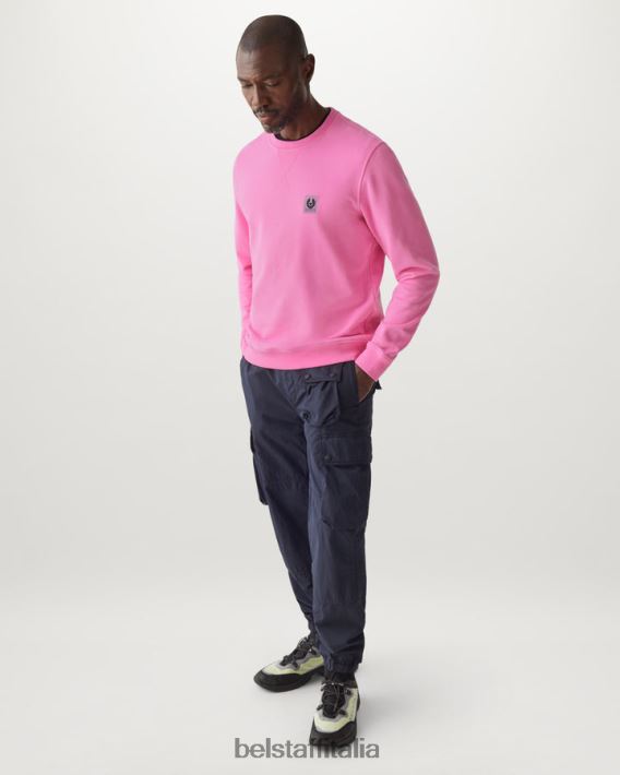 vestiario Belstaff felpa felpa di cotone rosa quarzo uomini H2DD6J245