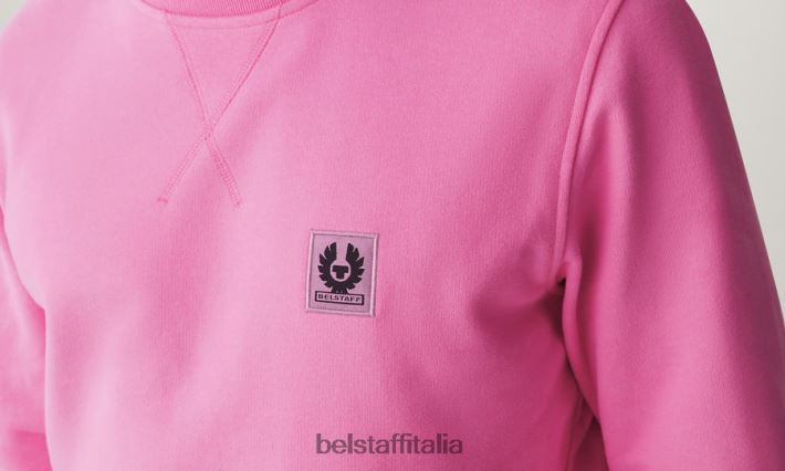 vestiario Belstaff felpa felpa di cotone rosa quarzo uomini H2DD6J245