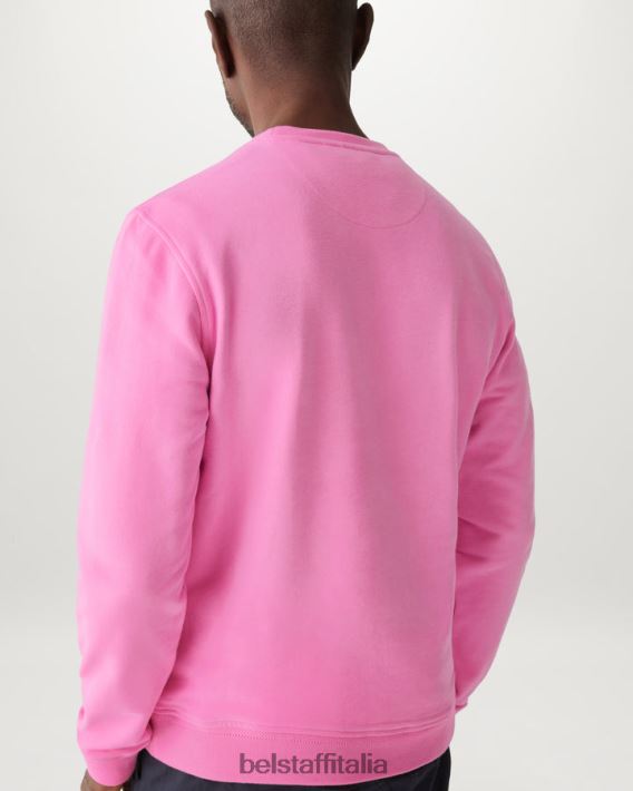 vestiario Belstaff felpa felpa di cotone rosa quarzo uomini H2DD6J245