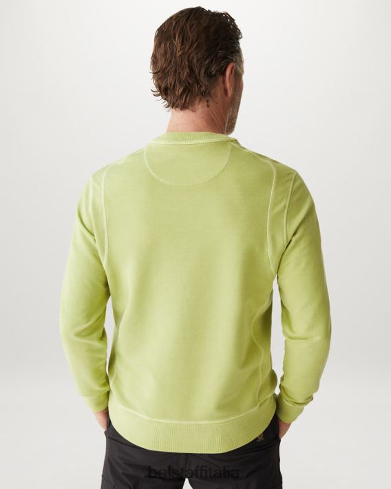 vestiario Belstaff felpa gibe Pile leggero tinto in capo giallo lime uomini H2DD6J234