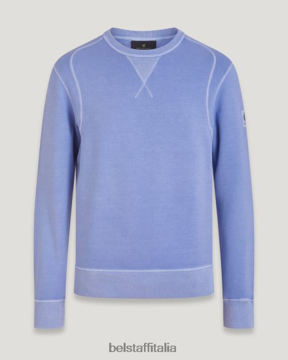 vestiario Belstaff felpa gibe tintura in capo pile leggero color malva uomini H2DD6J229