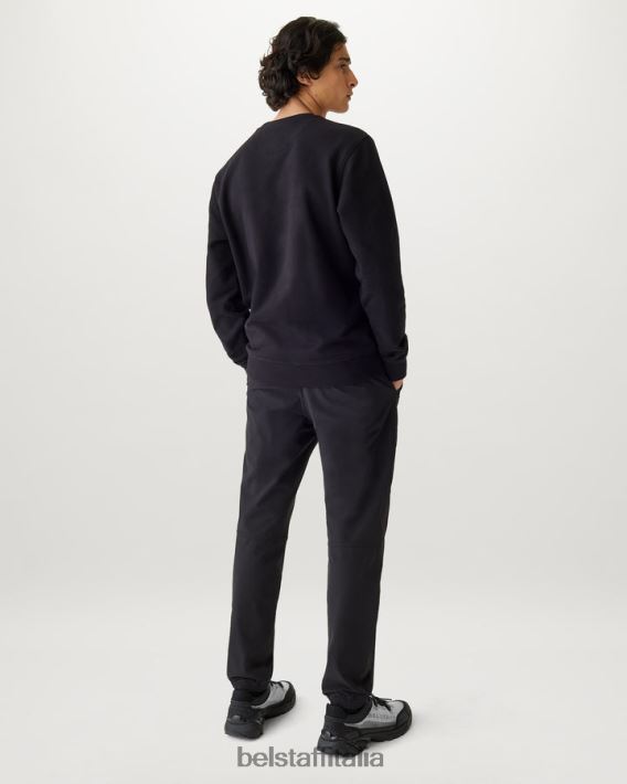 vestiario Belstaff felpa girocollo firmata felpa di cotone nera uomini H2DD6J263