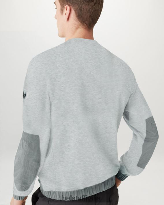 vestiario Belstaff felpa spinnaker pile leggero argento antico uomini H2DD6J223