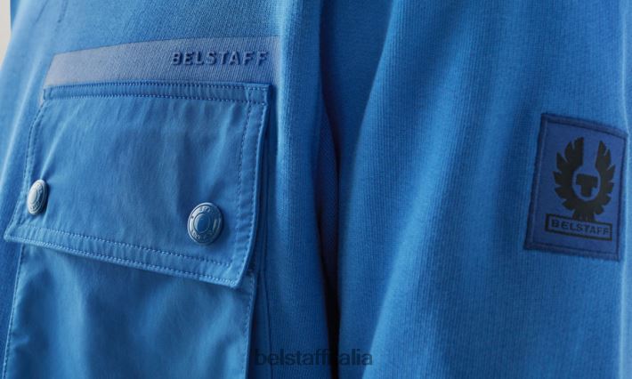 vestiario Belstaff girocollo pile di cotone asciutto in avanti blu uomini H2DD6J216