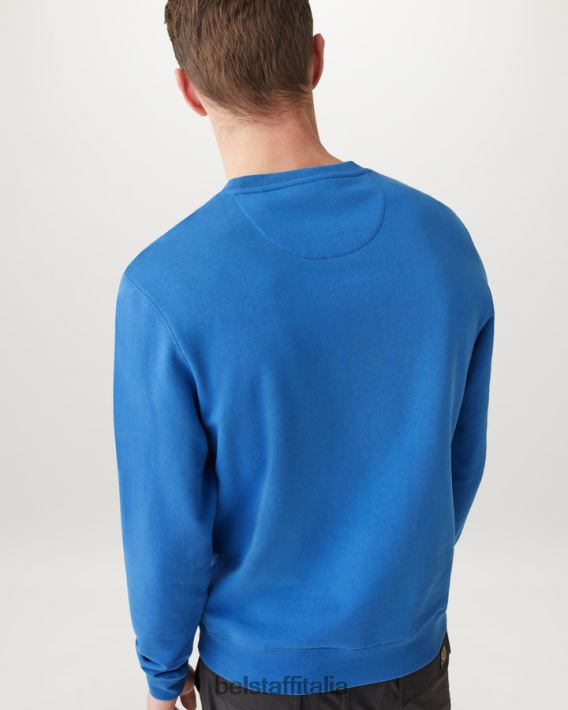 vestiario Belstaff girocollo pile di cotone asciutto in avanti blu uomini H2DD6J216