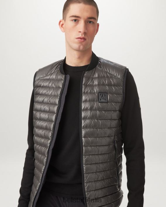 vestiario Belstaff maglione girocollo curvato cotone pima nero uomini H2DD6J235