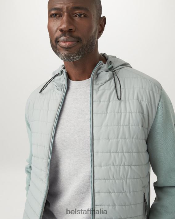 vestiario Belstaff maglione girocollo curvato cotone pima vecchio argento erica uomini H2DD6J239