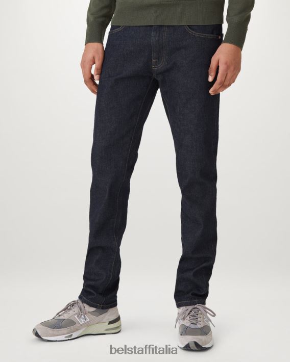vestiario Belstaff jeans slim longton denim elasticizzato risciacquato indaco uomini H2DD6J317