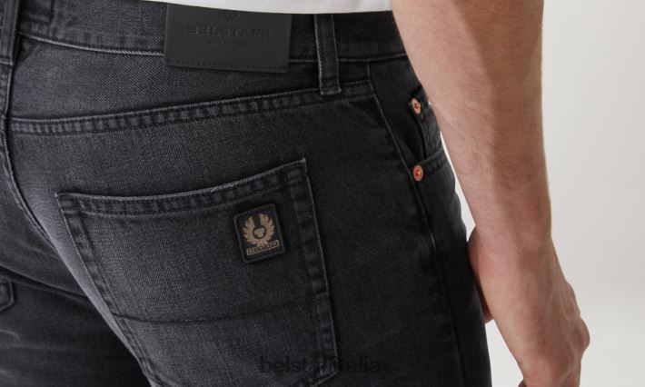 vestiario Belstaff jeans slim longton denim lavato nero lavato uomini H2DD6J310