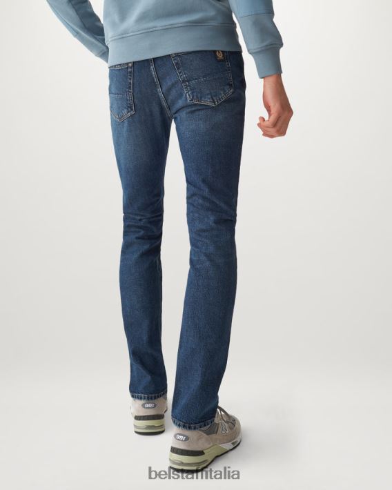 vestiario Belstaff jeans slim longton denim vintage stonewashed indaco lavato uomini H2DD6J306