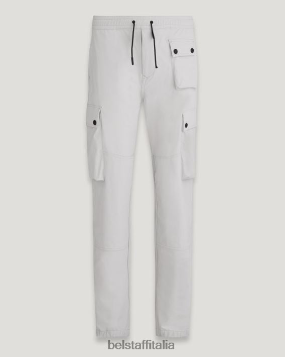vestiario Belstaff pantaloni cargo techmaster nylon elasticizzato grigio perla uomini H2DD6J295