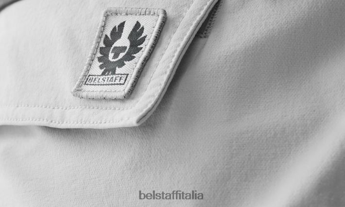 vestiario Belstaff pantaloni cargo techmaster nylon elasticizzato grigio perla uomini H2DD6J295