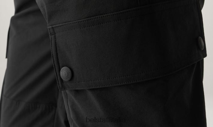 vestiario Belstaff pantaloni cargo techmaster nylon elasticizzato nero uomini H2DD6J301