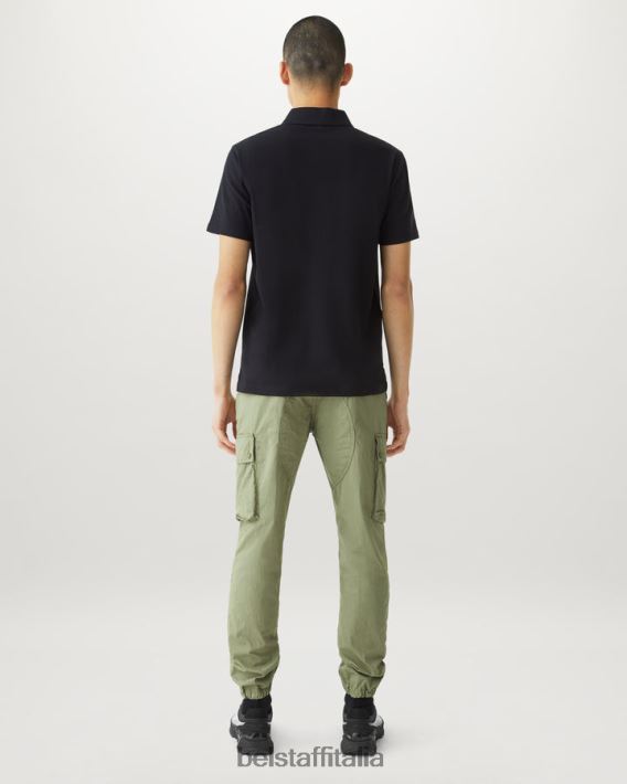 vestiario Belstaff pantaloni cargo trialmaster misto cotone tinto in capo giallo limone/aloe uomini H2DD6J302