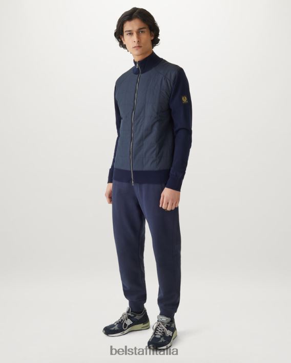 vestiario Belstaff pantaloni della tuta vello di cotone inchiostro scuro uomini H2DD6J320