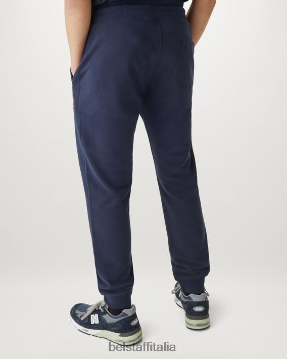 vestiario Belstaff pantaloni della tuta vello di cotone inchiostro scuro uomini H2DD6J320