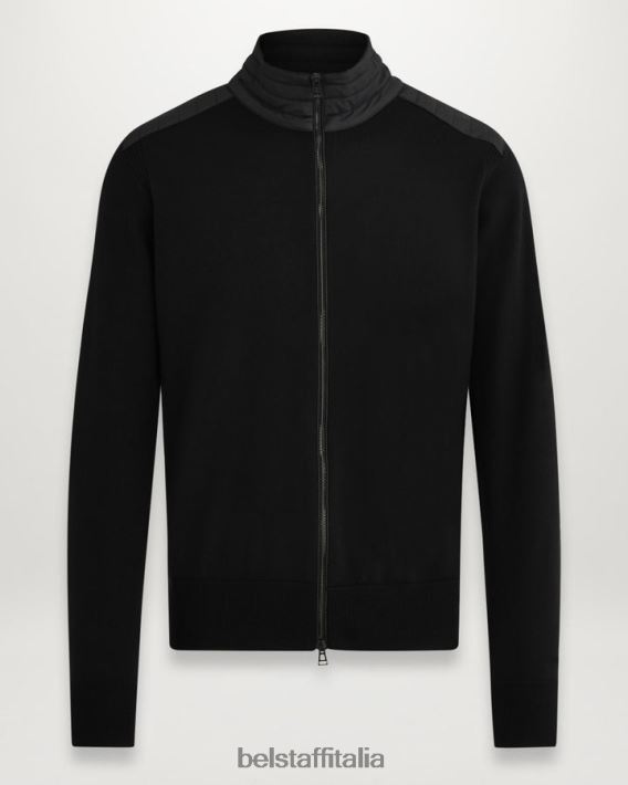 vestiario Belstaff Cardigan con cerniera Kelby lana merino nera uomini H2DD6J277
