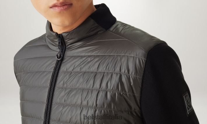 vestiario Belstaff cardigan con cerniera cotone pima nero uomini H2DD6J268