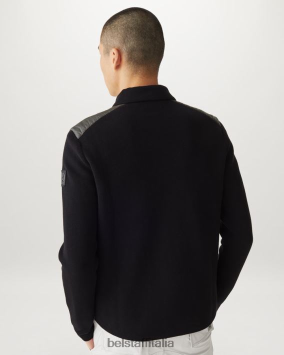 vestiario Belstaff cardigan con cerniera cotone pima nero uomini H2DD6J268