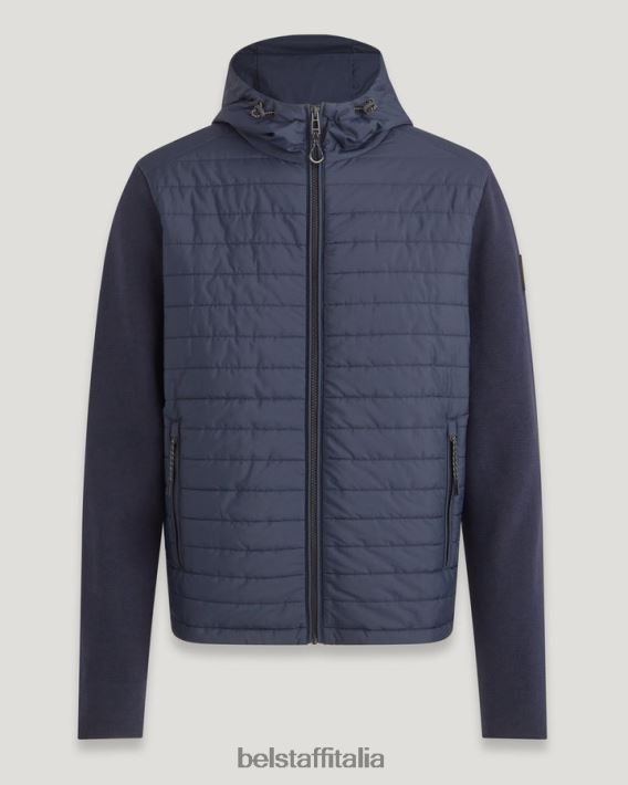 vestiario Belstaff cardigan full zip verde Inchiostro scuro di cotone pima uomini H2DD6J279