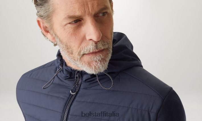 vestiario Belstaff cardigan full zip verde Inchiostro scuro di cotone pima uomini H2DD6J279