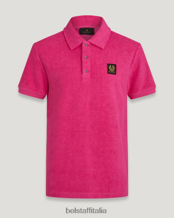 vestiario Belstaff legare il polo spugna rosa fucsia uomini H2DD6J165