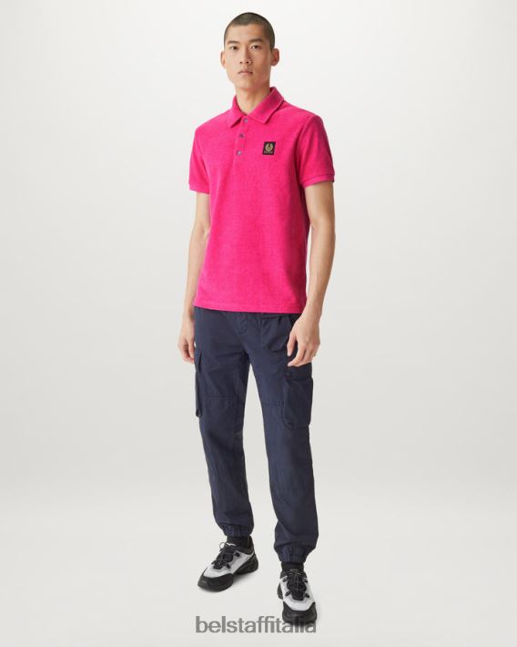 vestiario Belstaff legare il polo spugna rosa fucsia uomini H2DD6J165