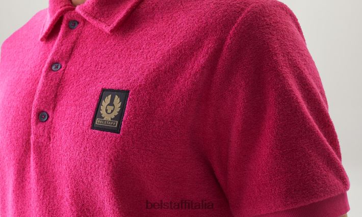vestiario Belstaff legare il polo spugna rosa fucsia uomini H2DD6J165
