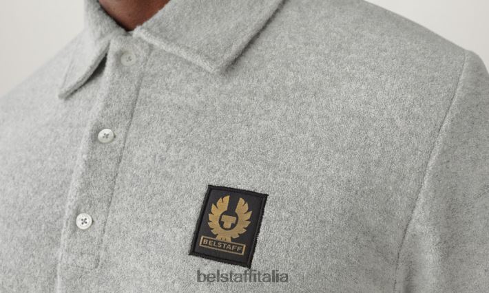 vestiario Belstaff legare il polo spugna vecchia erica argentata uomini H2DD6J162