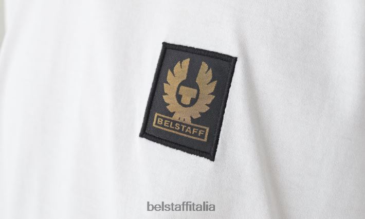 vestiario Belstaff maglietta a maniche lunghe jersey di cotone bianco uomini H2DD6J181