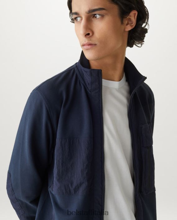 vestiario Belstaff maglietta a maniche lunghe jersey di cotone bianco uomini H2DD6J181