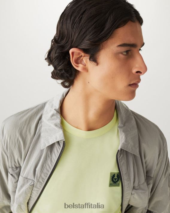 vestiario Belstaff maglietta a maniche lunghe jersey di cotone giallo limone uomini H2DD6J141