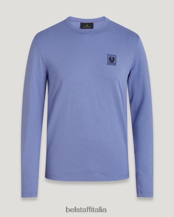 vestiario Belstaff maglietta a maniche lunghe jersey di cotone malva uomini H2DD6J167