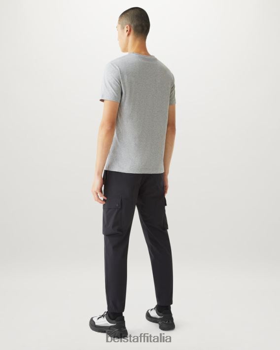 vestiario Belstaff maglietta con piastrelle jersey di cotone argento antico erica uomini H2DD6J160