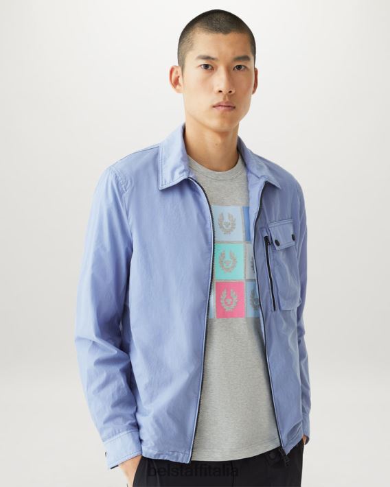 vestiario Belstaff maglietta con piastrelle jersey di cotone argento antico erica uomini H2DD6J160