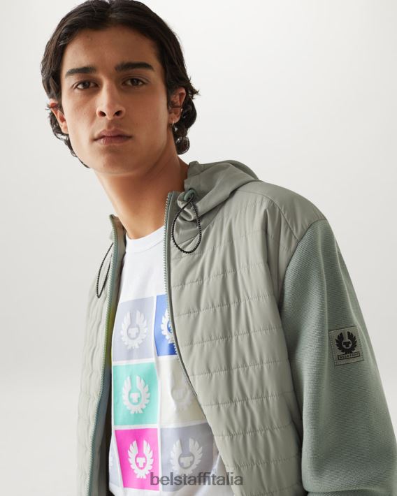 vestiario Belstaff maglietta con piastrelle jersey di cotone bianco uomini H2DD6J144