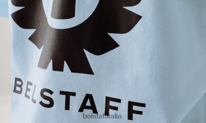 vestiario Belstaff maglietta della fenice jersey di cotone celeste uomini H2DD6J146