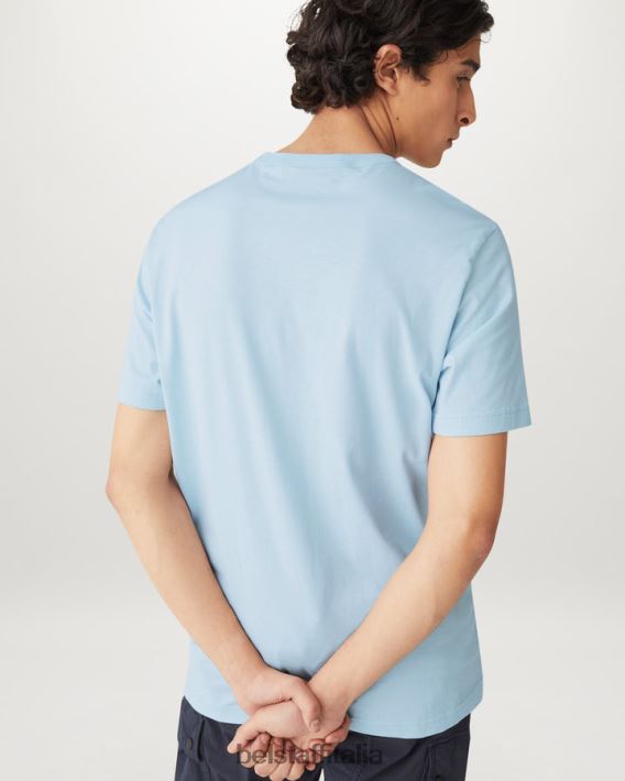 vestiario Belstaff maglietta della fenice jersey di cotone celeste uomini H2DD6J146