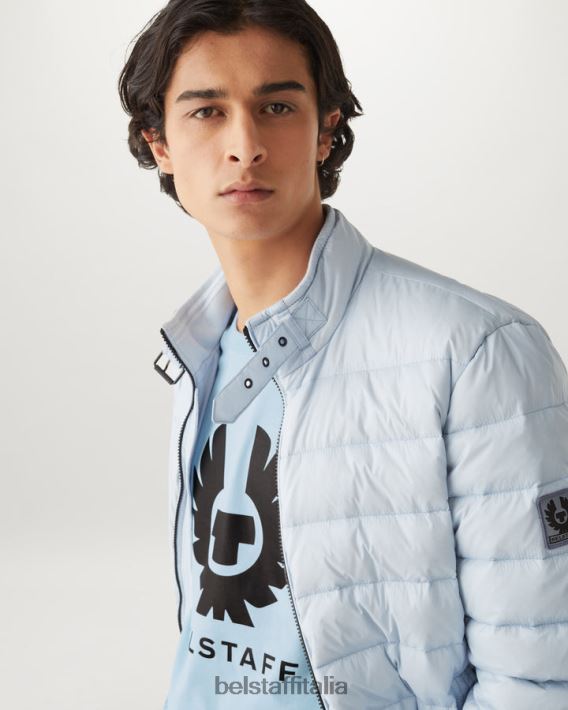 vestiario Belstaff maglietta della fenice jersey di cotone celeste uomini H2DD6J146