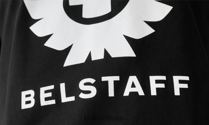 vestiario Belstaff maglietta della fenice jersey di cotone nero uomini H2DD6J188