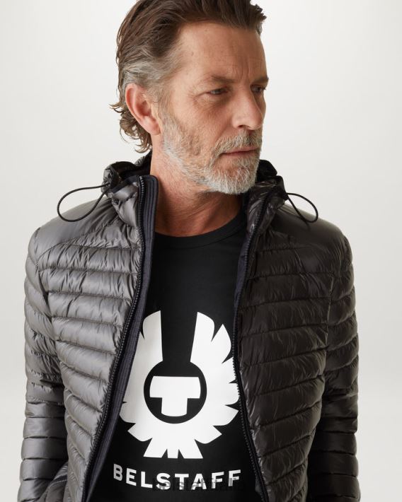 vestiario Belstaff maglietta della fenice jersey di cotone nero uomini H2DD6J188