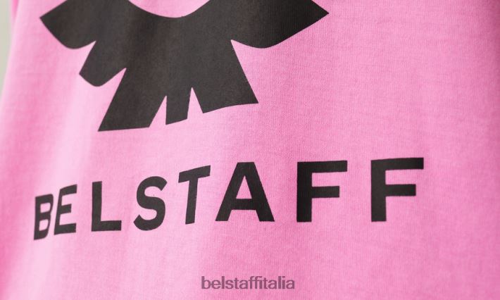 vestiario Belstaff maglietta della fenice jersey di cotone rosa quarzo uomini H2DD6J166