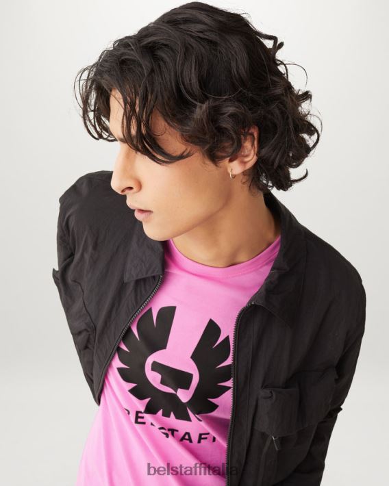 vestiario Belstaff maglietta della fenice jersey di cotone rosa quarzo uomini H2DD6J166