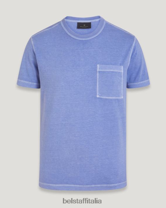 vestiario Belstaff maglietta della passerella tintura in capo cotone malva uomini H2DD6J147