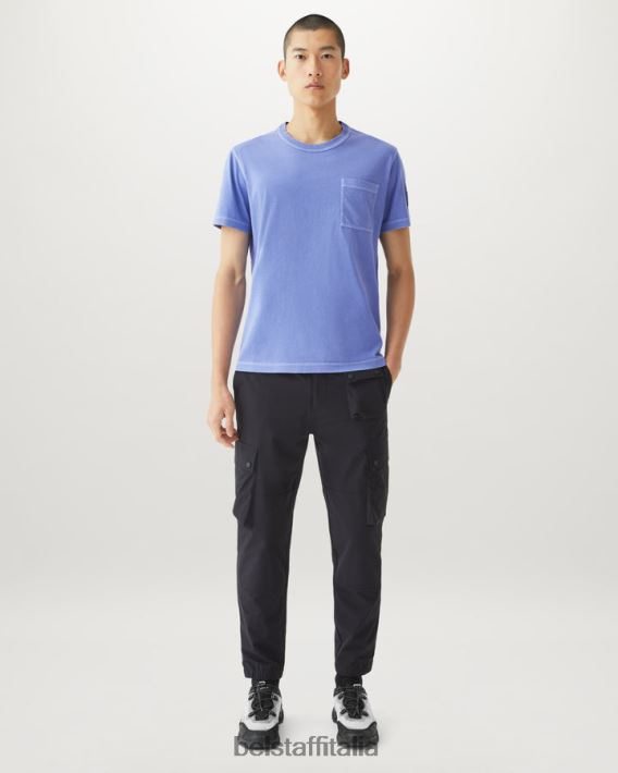 vestiario Belstaff maglietta della passerella tintura in capo cotone malva uomini H2DD6J147