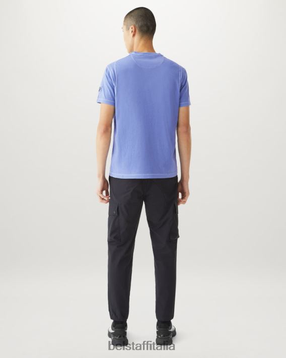 vestiario Belstaff maglietta della passerella tintura in capo cotone malva uomini H2DD6J147