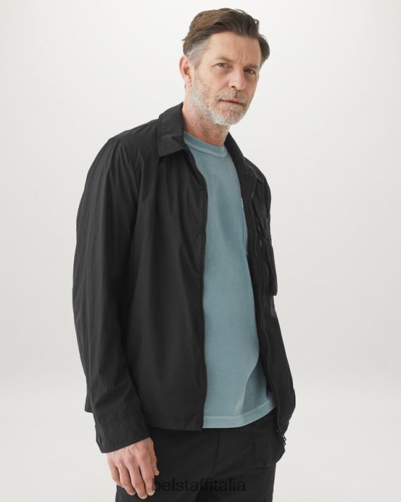 vestiario Belstaff maglietta della passerella tintura in capo cotone verde acciaio uomini H2DD6J148