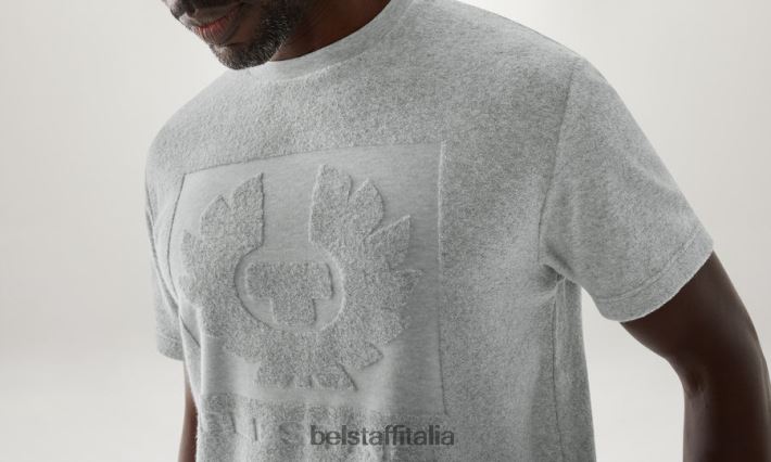 vestiario Belstaff maglietta della torretta spugna vecchia erica argentata uomini H2DD6J150