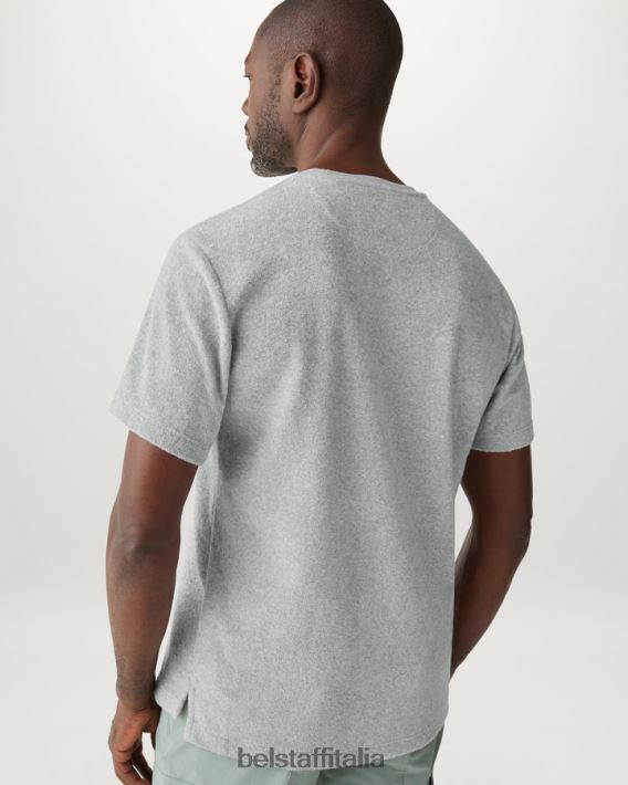 vestiario Belstaff maglietta della torretta spugna vecchia erica argentata uomini H2DD6J150